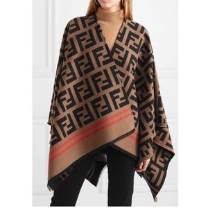 Fendi Logo Reversible Cape/ Poncho